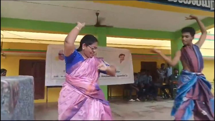 டேன்சிங் டீச்சர்" கலகலப்பு மாணவர்கள்!