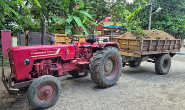 மண் அள்ளிய டிராக்டர் பறிமுதல்