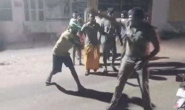 போலீஸ் லத்தியால் போலீசாரையே தாக்கிய போதை ஆசாமிகள்!