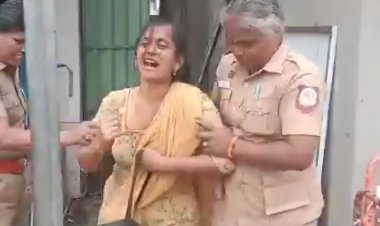 போலீசை முதல்வரிடம் போட்டுக் கொடுப்பேன்! போதைப் பெண்ணின் ரகளை!