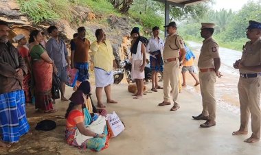 தடுப்பணையில் நீராடியவர்களை விரட்டியடித்த டிஎஸ்பி!