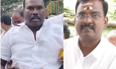 பாவம் போலீசார்! அமைச்சர் துரைமுருகன் வீட்டருகே உ.பி.க்கள் முட்டி மோதிக்கொண்டு ரகளை!