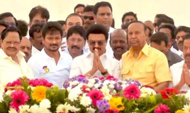 முதல்வருக்கு பிரதமர் பிறந்த நாள் வாழ்த்து! நினைவிடங்களில் எழுப்பப்பட்ட இந்தி எதிர்பு முழக்கம்!