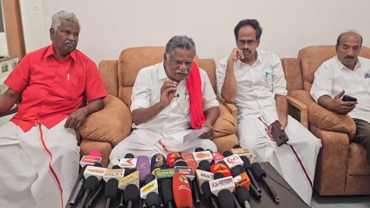 தமிழ்நாட்டை வஞ்சிக்க  மத்திய அரசு செயல்பட்டு வருகிறது! முத்தரசன் பரபரப்பு பேட்டி!