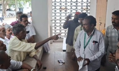 சி.எம். தங்கும் சுற்றுலா மாளிகை எதிரில் ஆர்ப்பாட்டம் நடத்திய விவசாயிகள்! புரோக்கர் அதிகாரிகளால் பரபரப்பு!!