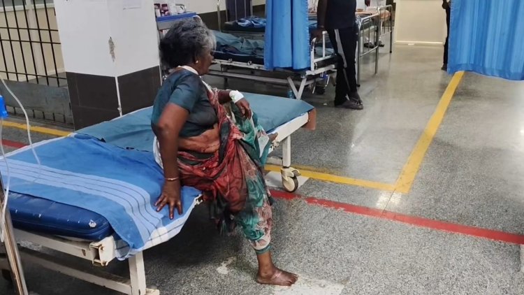 தங்கமா? வெள்ளியா?  மூதாட்டியின் கழுத்து அறுப்பு!