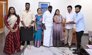 டி.கே.மோகன் இல்லத்திருமணம்! மணமக்களை நேரில் வாழ்த்திய முதலமைச்சர்!