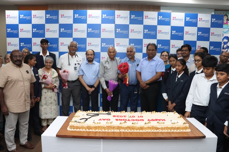 வேலூர் நறுவீ மருத்துவமனையில் தேசிய மருத்துவர் தினம்! சேர்மன் ஜி.வி. சம்பத் வாழ்த்து!