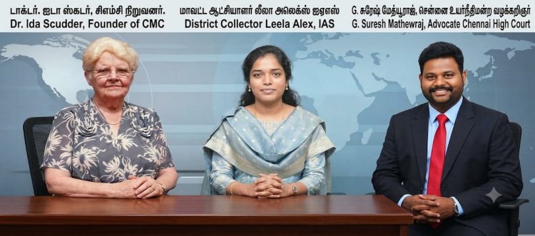 சிஎம்சியை உருவாக்கிய ஐடா ஸ்கடருக்கு பாரத ரத்னா கிடைக்குமா? வழக்கறிஞர் மேத்யூ ராஜ் அரசுக்கு கோரிக்கை! வரலாற்றை ஆவணப்படுத்தினால் நடவடிக்கை எடுக்கலாம்! – வேலூர் ஆட்சியர் லீலா அலெக்ஸ் தகவல்